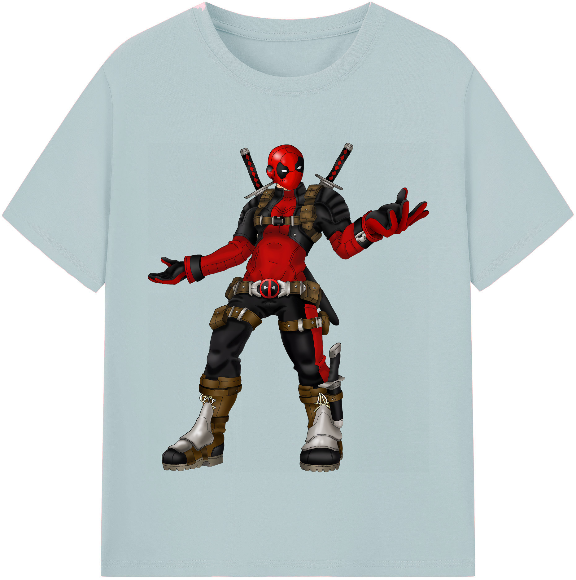 （画像用） Deadpool デッドプール 綿100％半袖Tシャツ（フロントプリント）